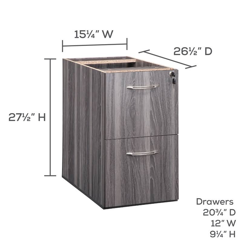 Gray Steel Desk Pedestal D4620