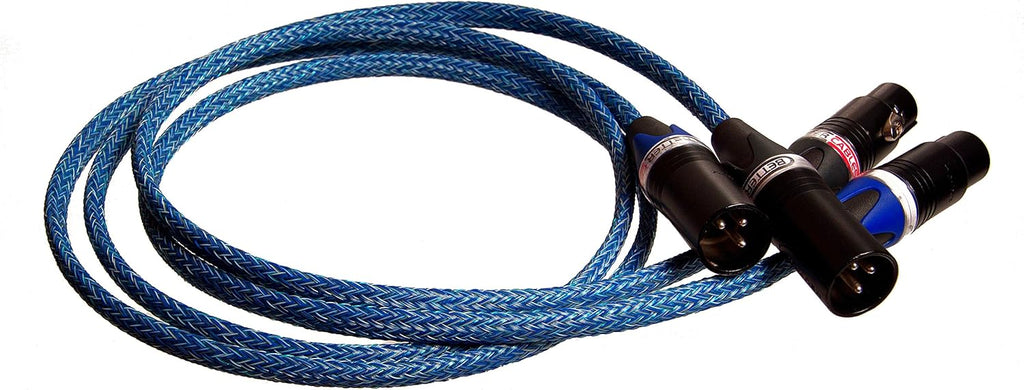 Blue XLR Cable Stereo Pair 2 Cables D643