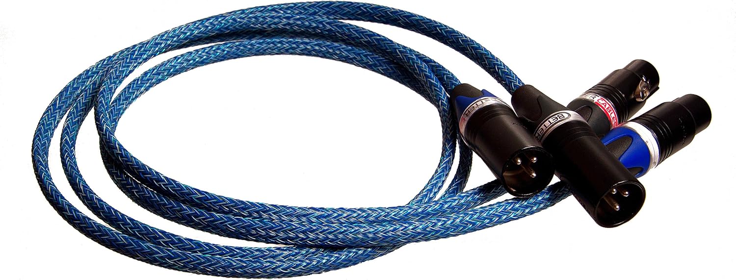 Blue XLR Cable Stereo Pair 2 Cables D643