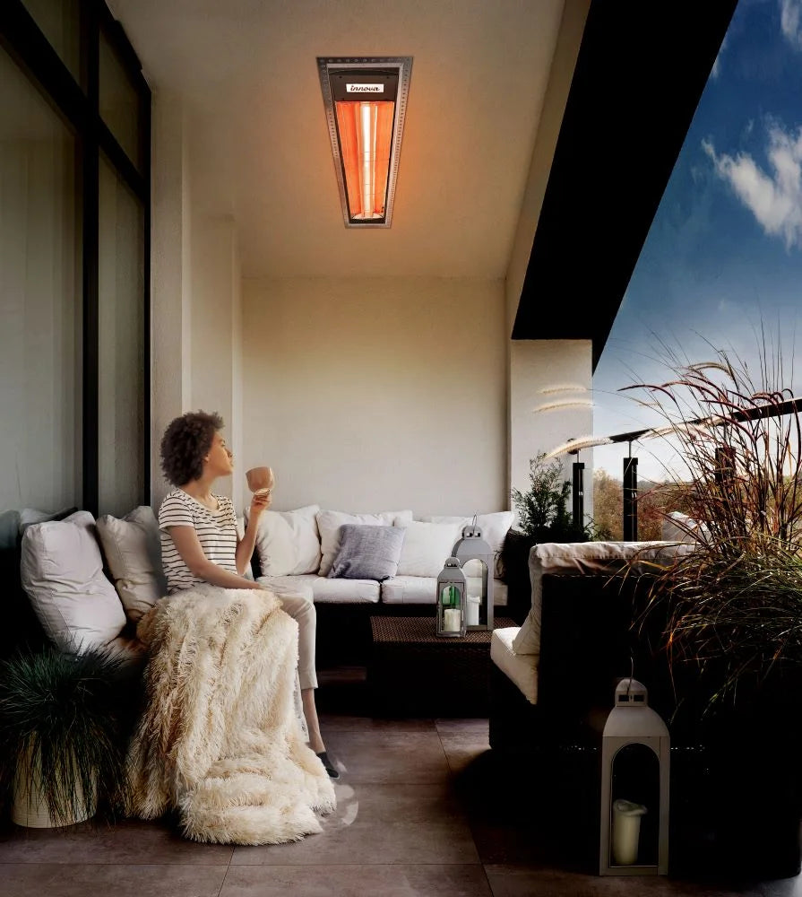 Black Finish Outdoor Wall Mount Electric Heater W62793