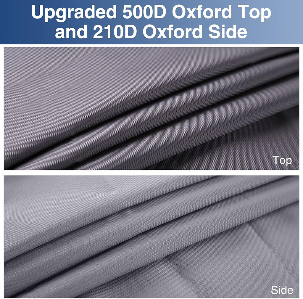 Upgraded Waterproof 500D Travel Trailer Cover with 4 Tire Covers, Tongue Jack Cover J1829