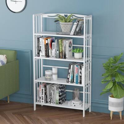 Solid Wood Etagere Bookcase, 4 Shelves O452