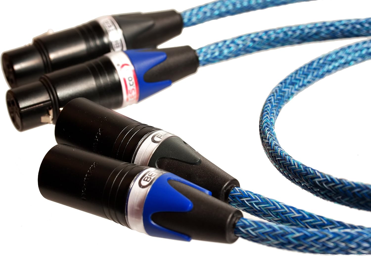 Blue XLR Cable Stereo Pair 2 Cables D643