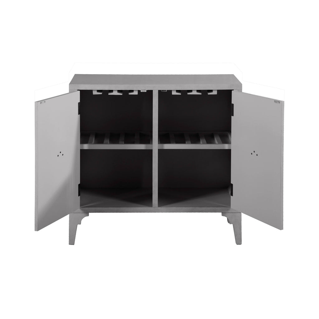 Two Door Accent Chest in Storm Grey P220