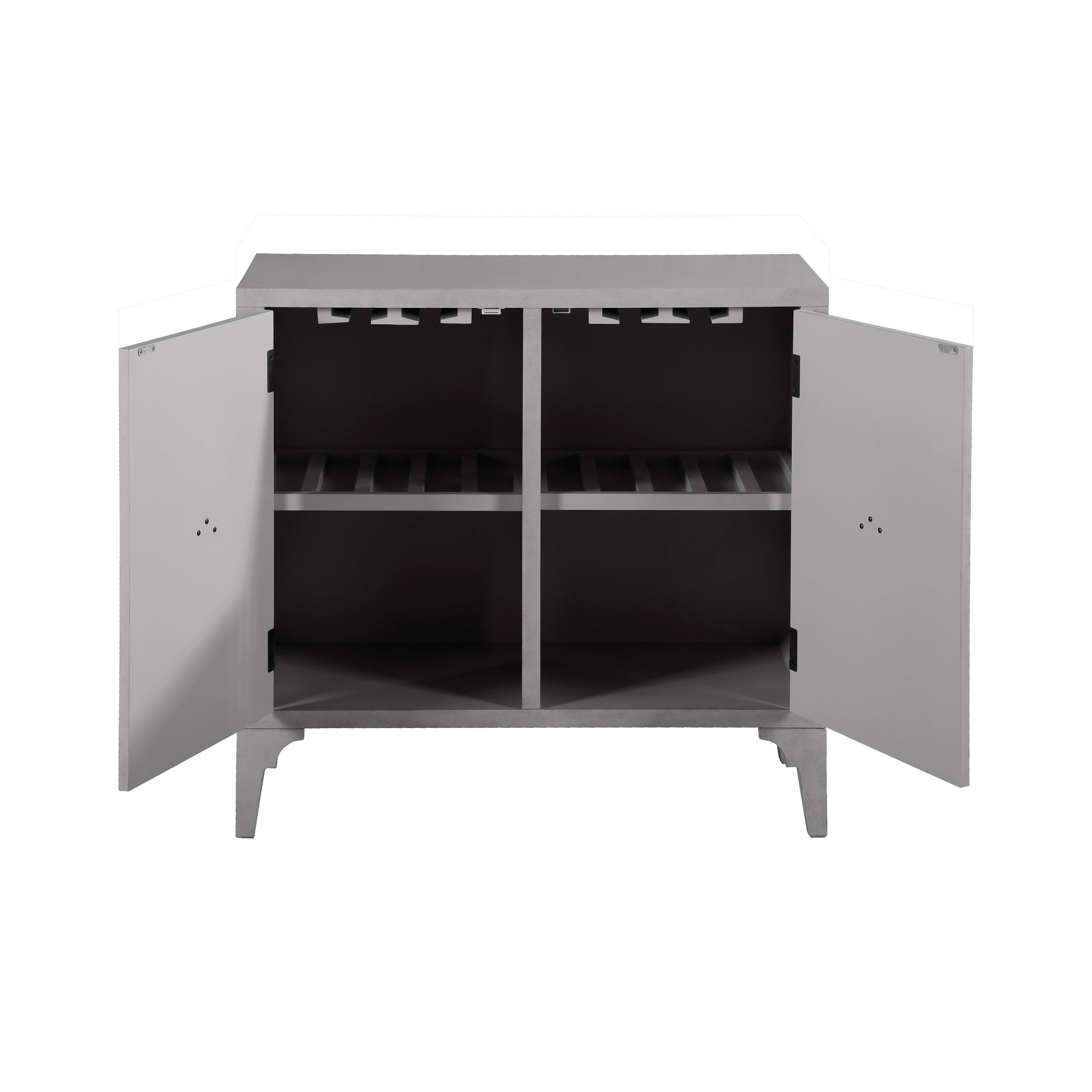 Two Door Accent Chest in Storm Grey P220