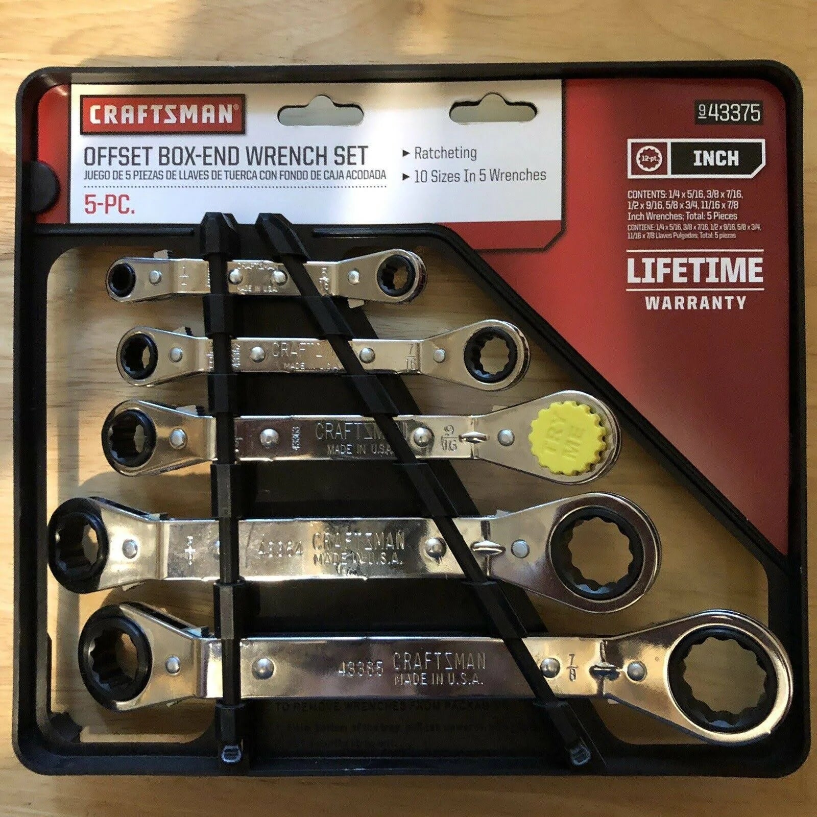 5 pc. Offset Ratchet SAE Wrench Set V35497