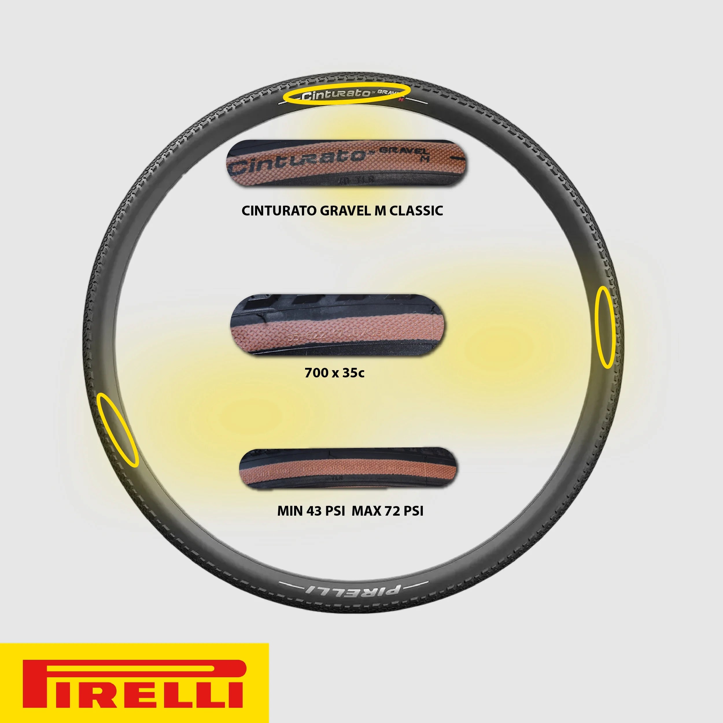 Gravel Bicycle Tire with SmarTUBE Presta 60mm R47233