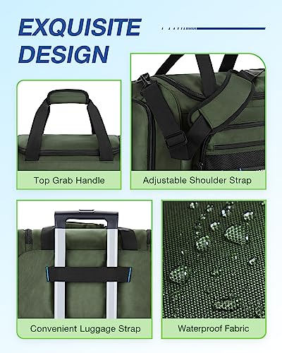 Black Water-resistant Gym Duffel Bag with Shoe Compartment Y2648
