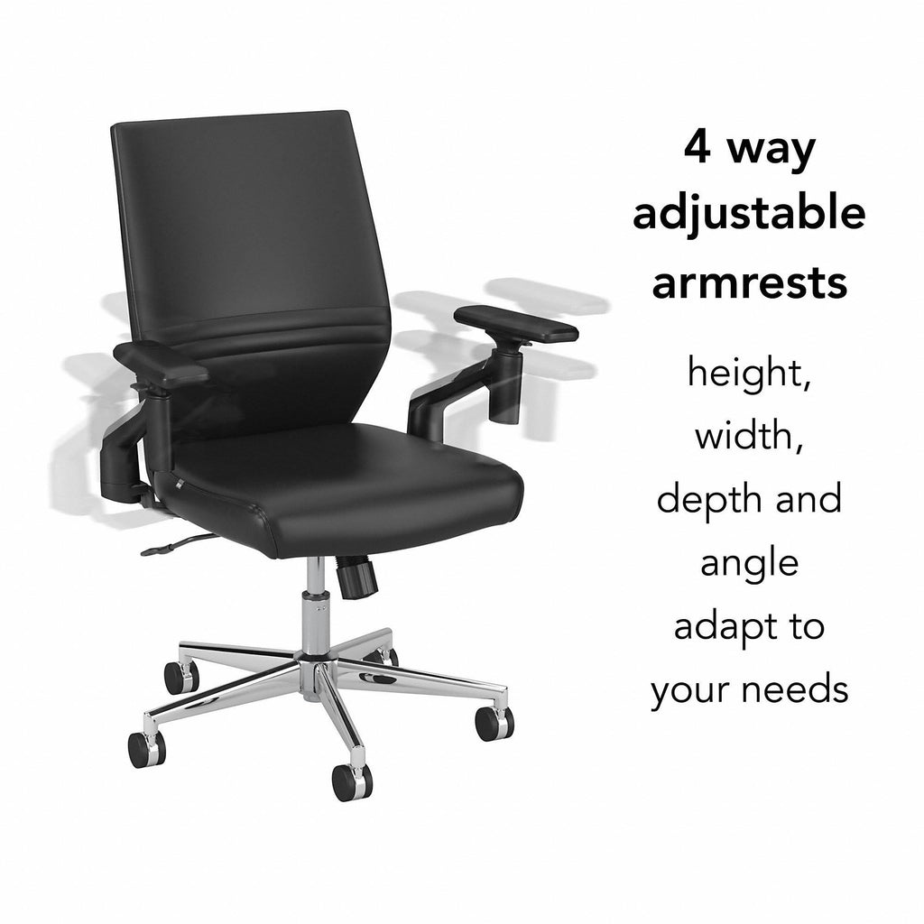 Washed Gray Leather Office Chair Y759758