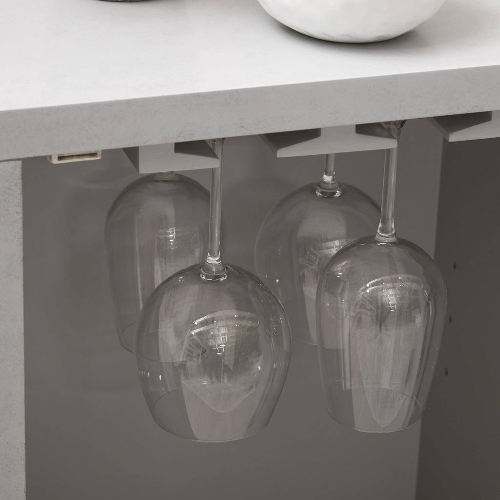 Two Door Accent Chest in Storm Grey P220