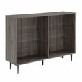 6-Shelf Bookcase, Slate Grey, 34 inch H x 48 inch W x 14 inch D V153
