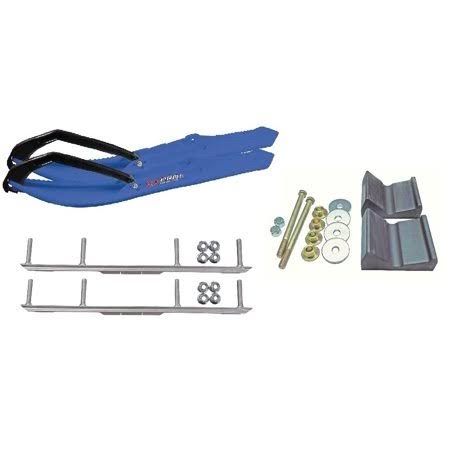 Blue Snowmobile Skis with 4.5 inch Shaper Bars Complete Kit R642795