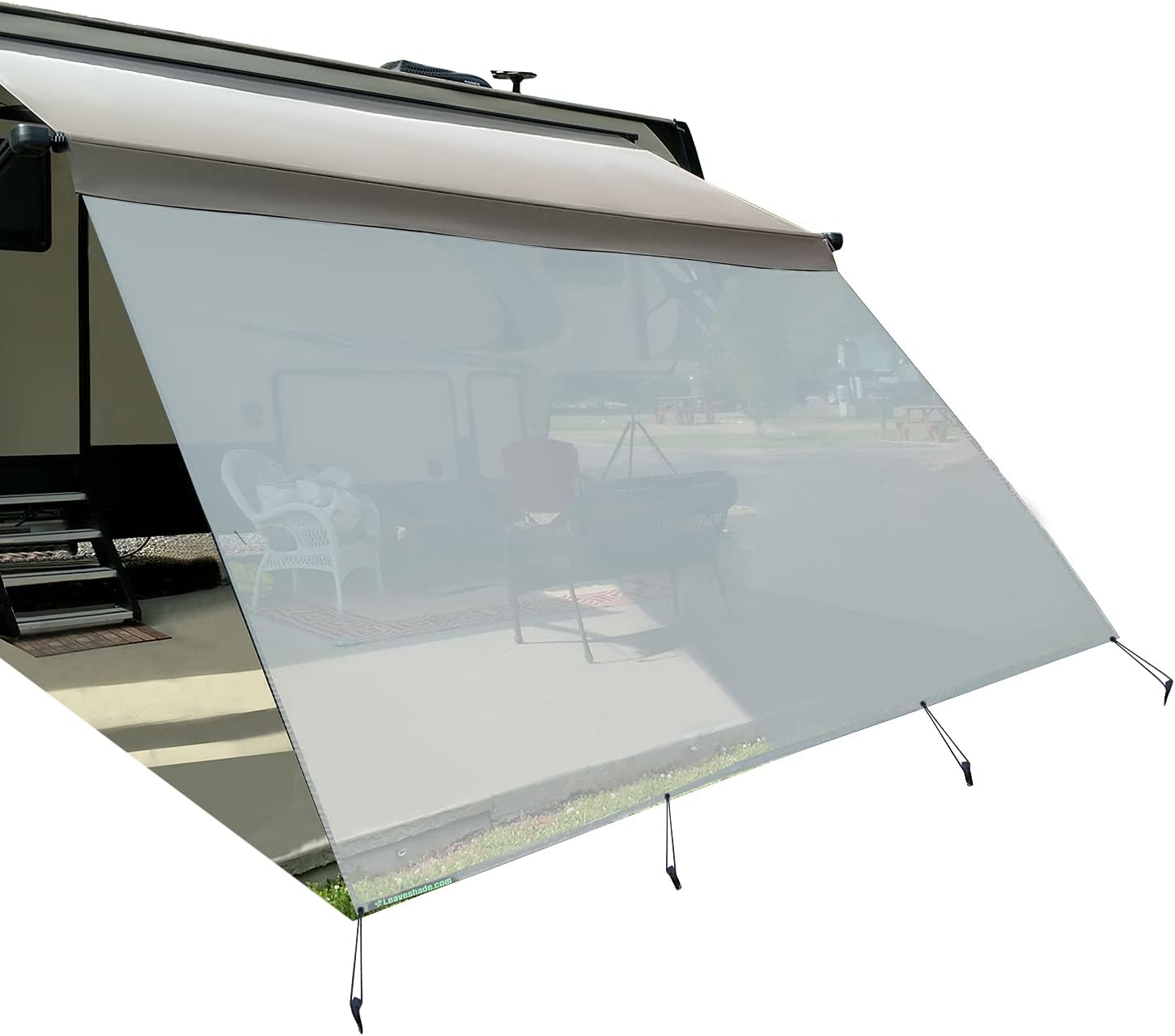 Black Mesh RV Awning Sunshade Screen C892217