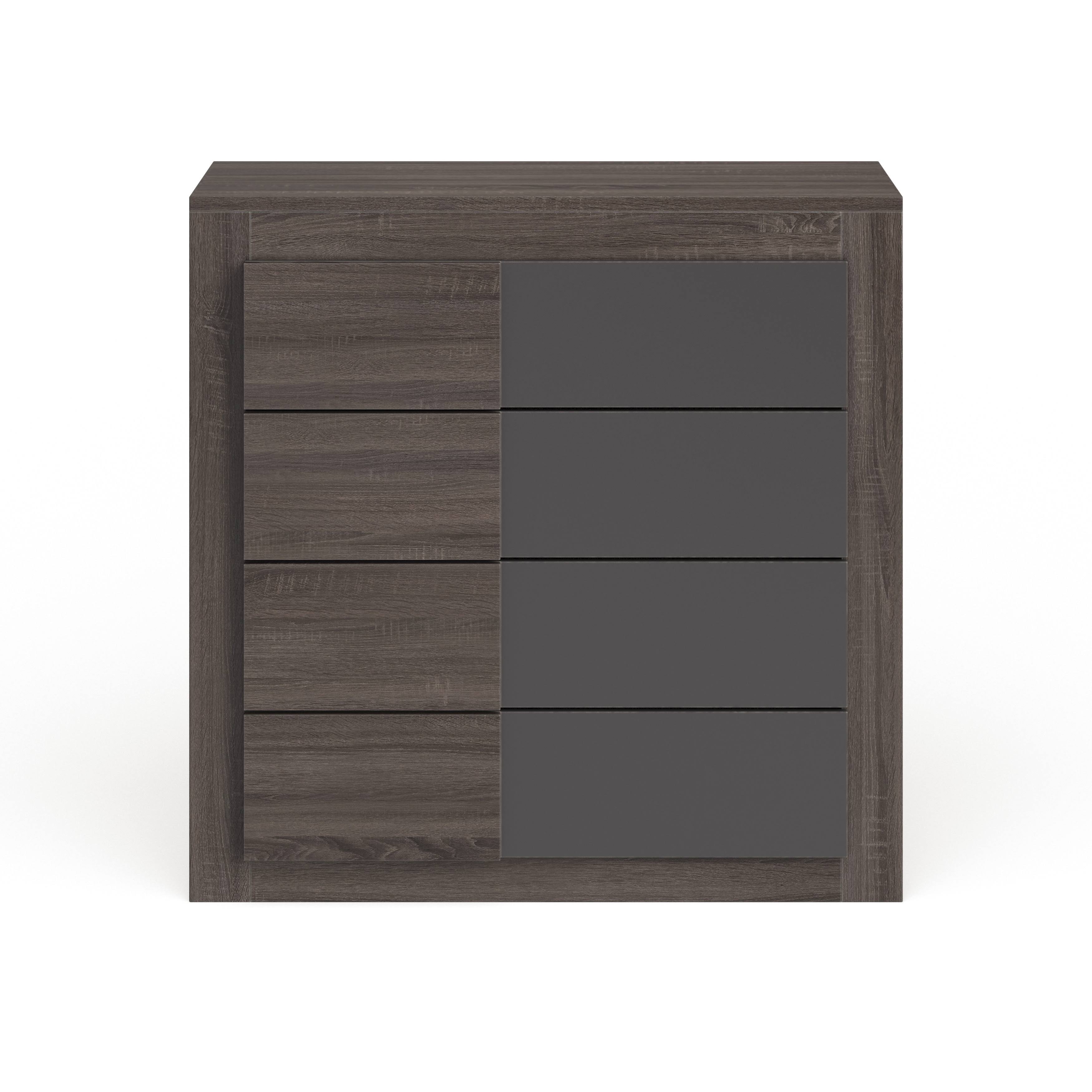 Dark Oak Finish 4-Drawer Chest O534847