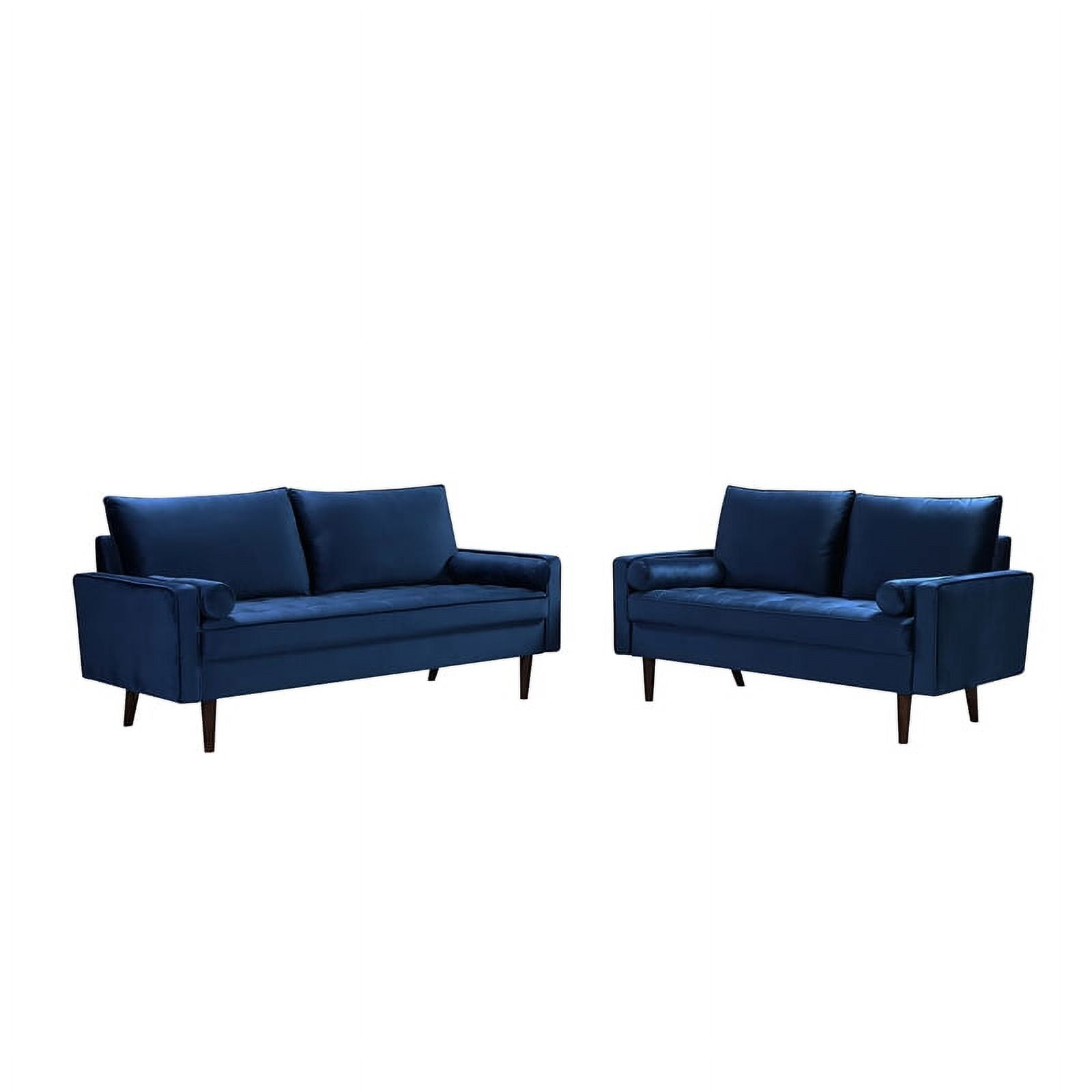 Blue Velvet 2 Piece Loveseat Set F5483