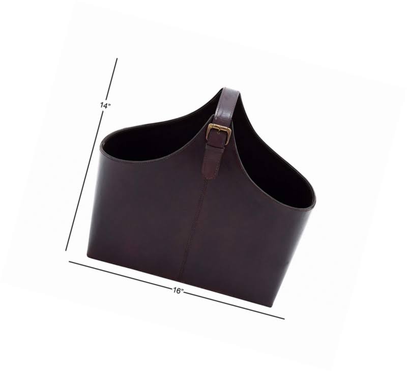Brown Leather Magazine Holder L286031