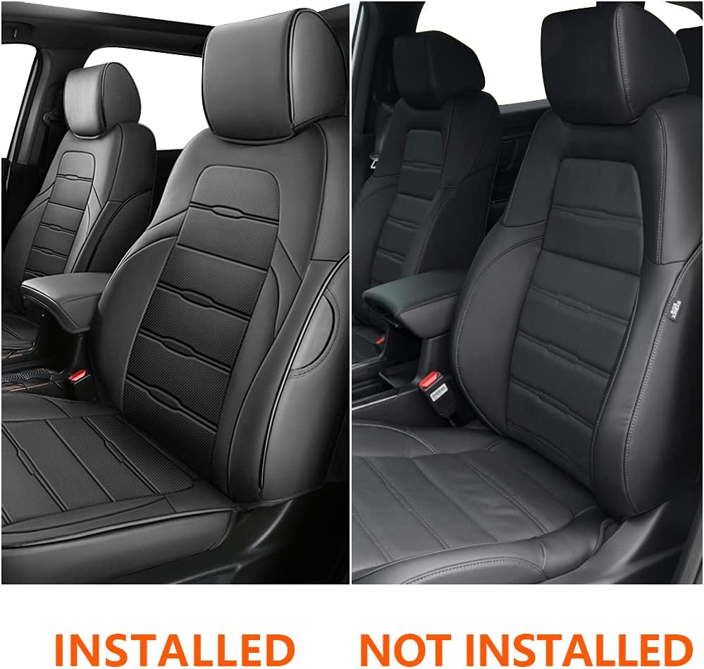 Faux Leather Car Seat Covers Full Set for 2017 2022 CRV L9787