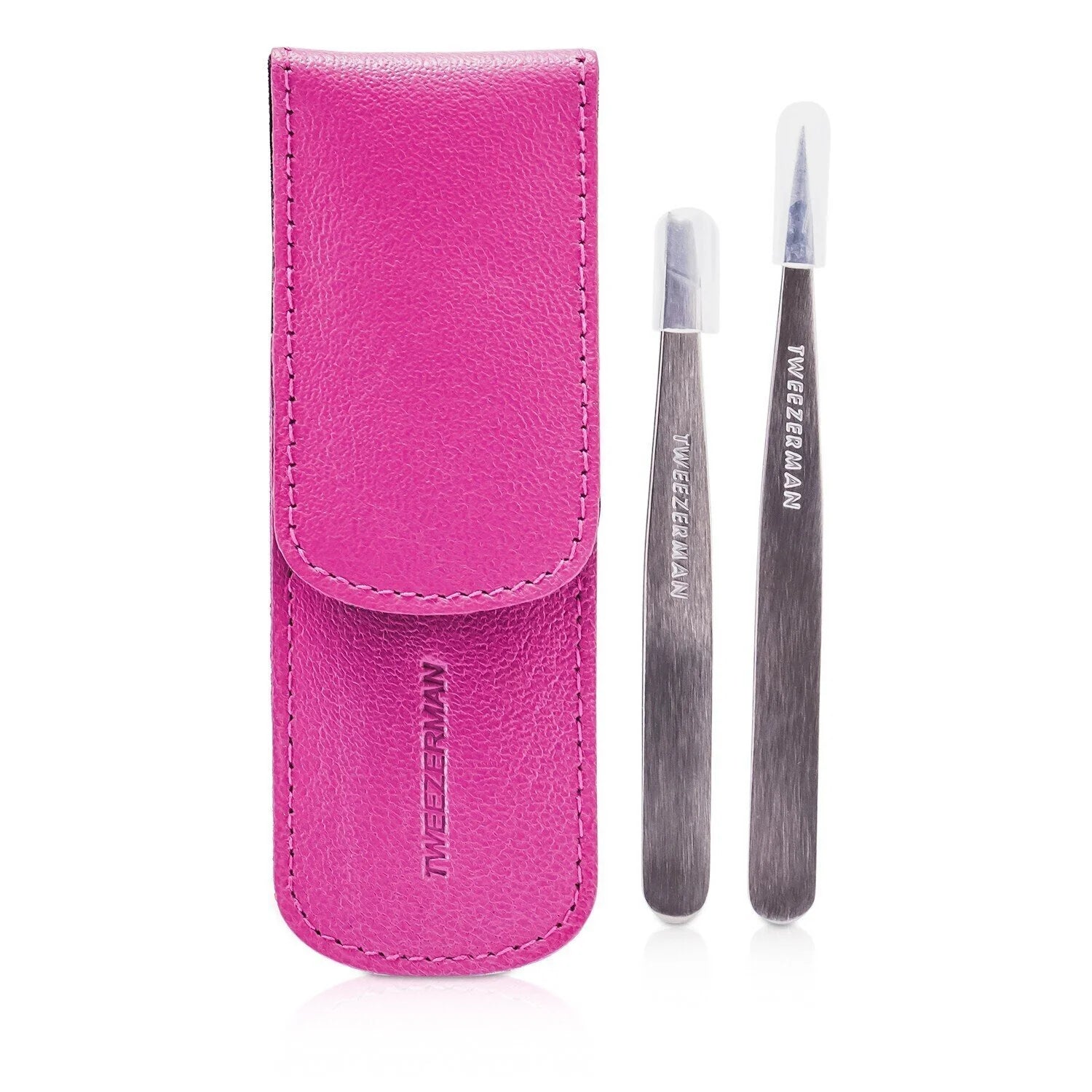 Slant Tweezer + Point Tweezer Set with Leather Case B76657