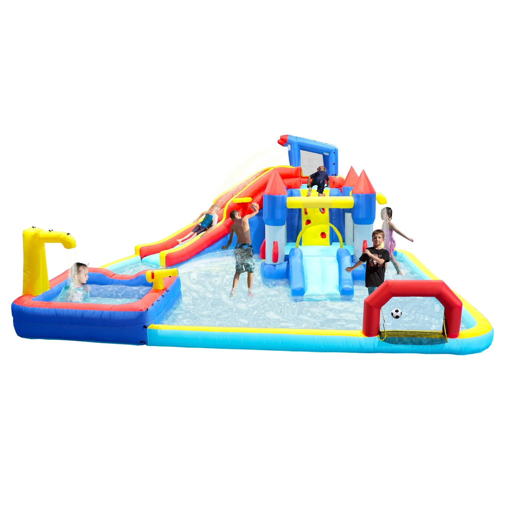 Blue Inflatable Slide Water Park Trampoline Bouncing House I4924