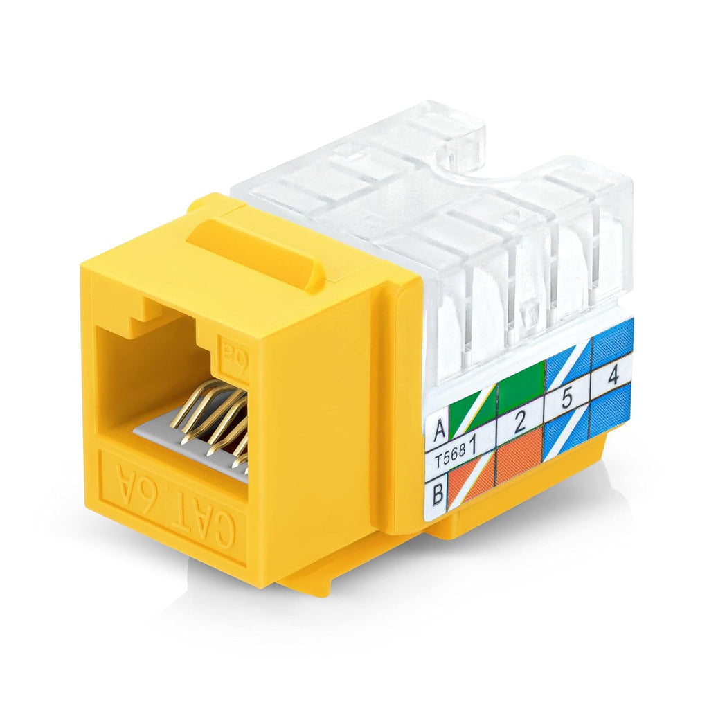 50-Pack White Cat6/5e Keystone Jack M456