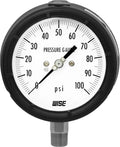 Pressure Gauge with thermoplastic case, 125mm Dial, 1/2NPT(M), Bottom Connection, 0~100psi, 0.5% Accuracy, Pack of 2 B40471