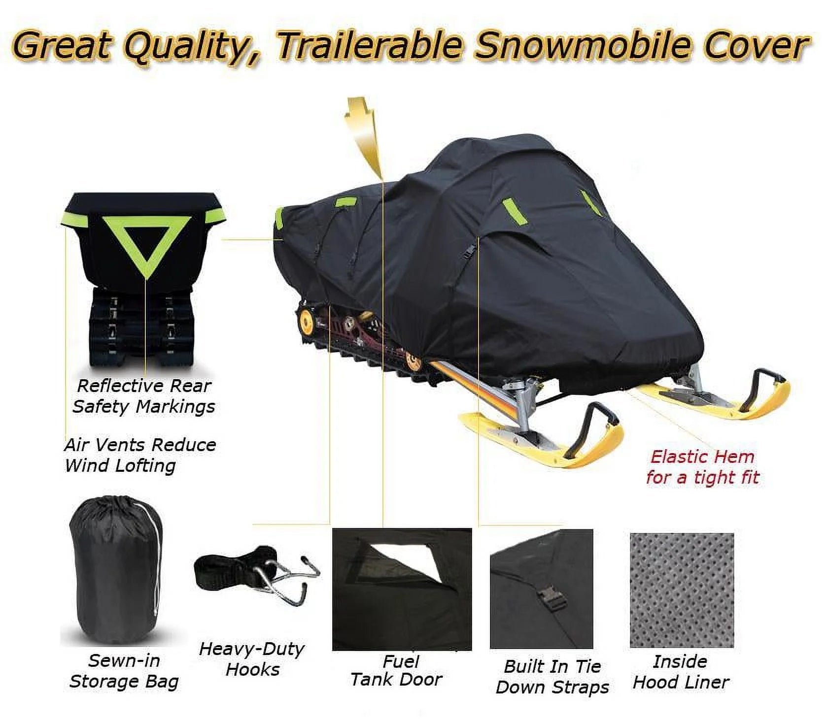 Trailerable 600 Denier Snowmobile Cover W39683