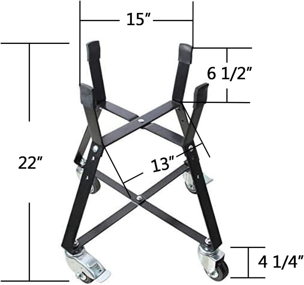 Rolling Cart with Heavy Duty Locking Caster Wheels Powder Coated Steel Q76447
