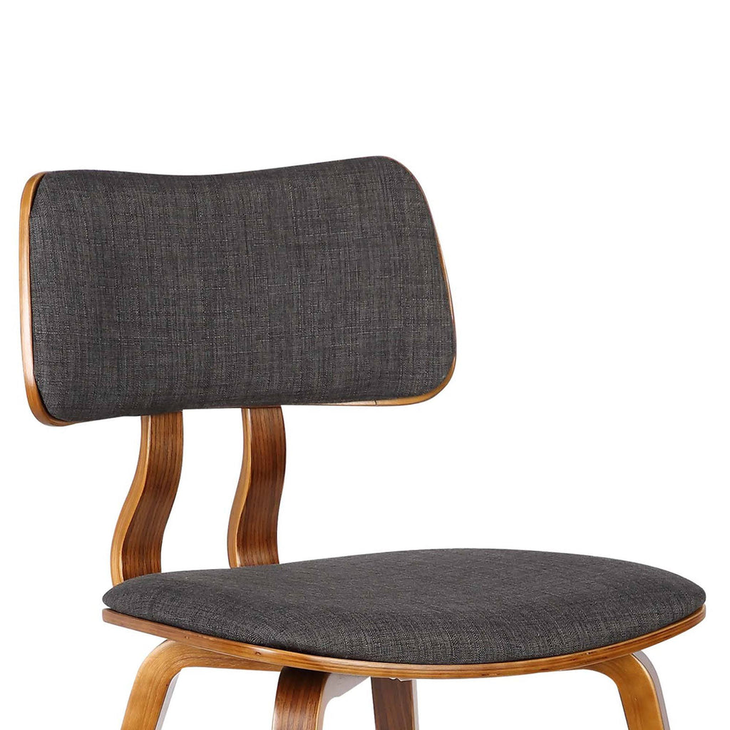 Charcoal/Walnut Mid-Century Dining Chair N630