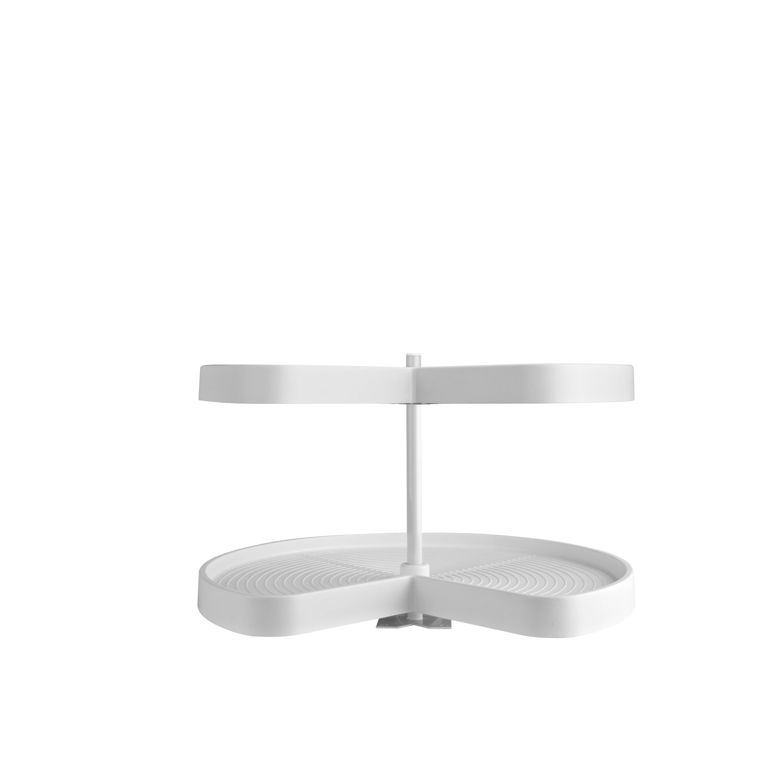 Almond Polymer Kidney Lazy Susan 2-Shelf C938