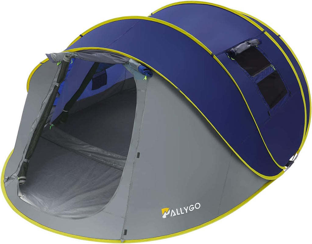 Easy Pop Up Tent 6 Person Double Layer Waterproof Instant Camping Tent H444