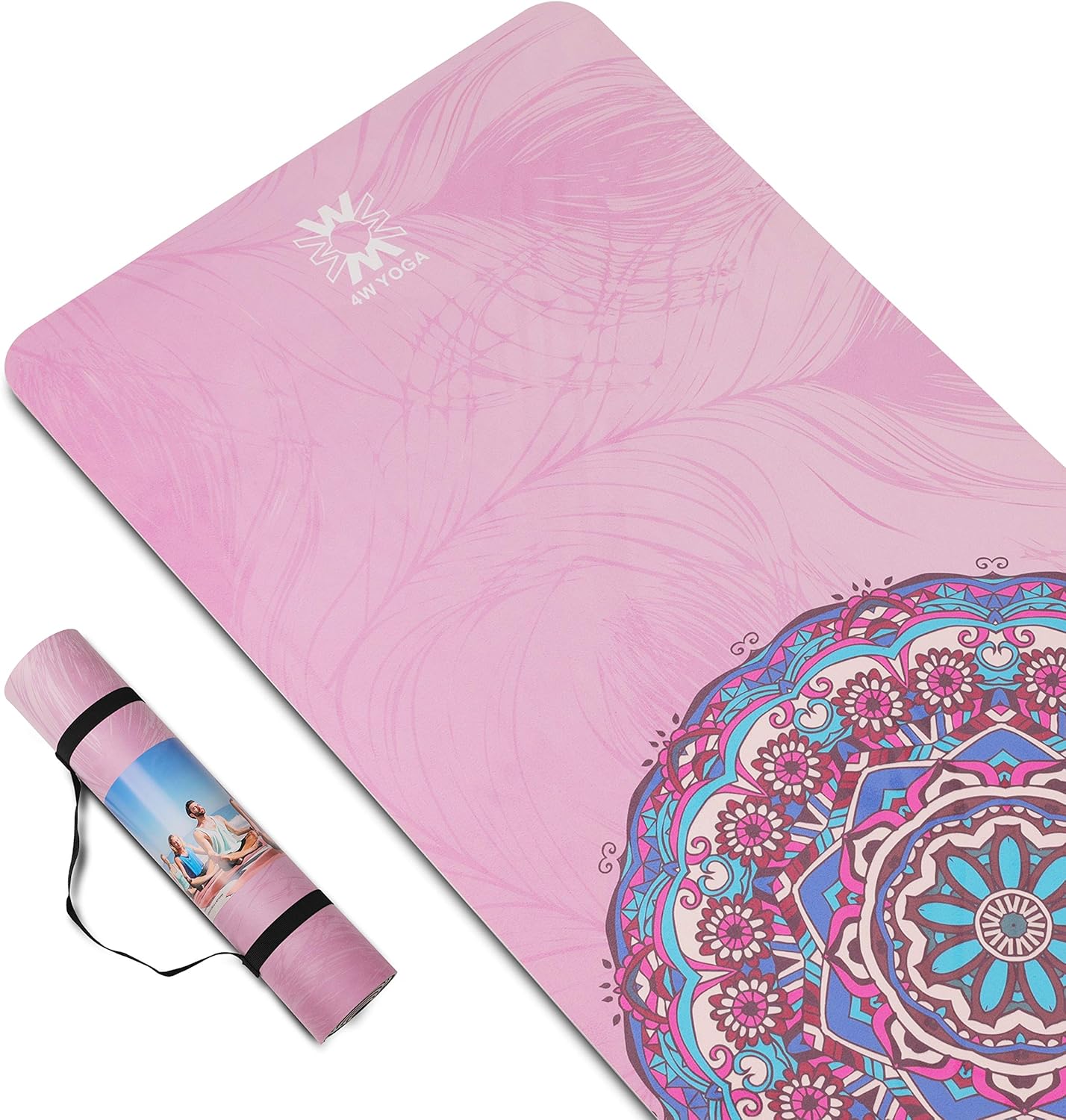 Eco Friendly Suede Yoga Mat with Carrying Strap X46060