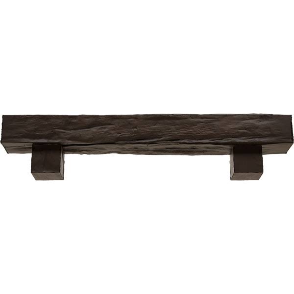 Natural Mahogany Faux Wood Fireplace Mantel Kit I59364
