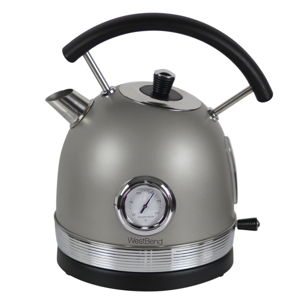 Retro-Style Electric Kettle, 1.7 Liter, 1500W, Gray F55938