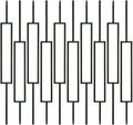Wrought Iron Balusters Set of 10 Satin Black X317