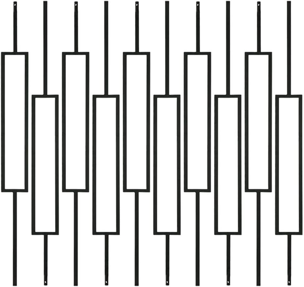 Wrought Iron Balusters Set of 10 Satin Black X317