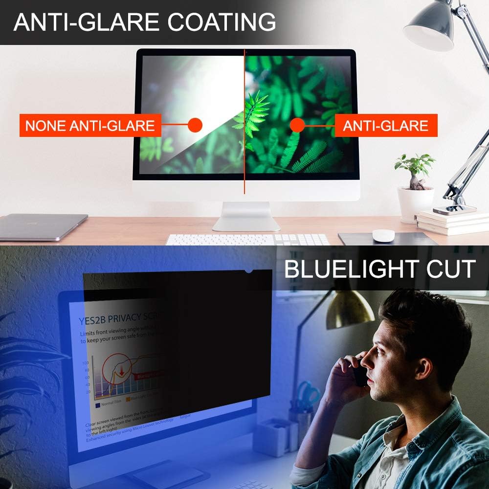 20 Inch Monitor Privacy Screen Filter for 16:10 Widescreen Display, Pack of 2 Q1191