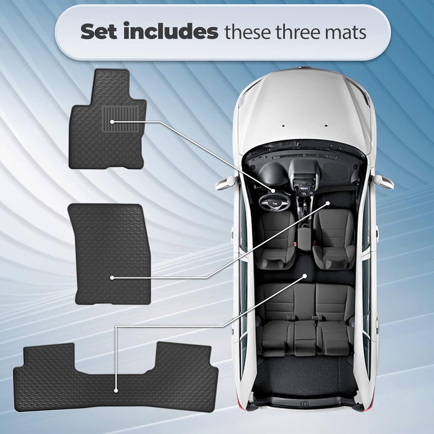 All Weather Floor Mat Set for Ford Bronco 2021+ O505
