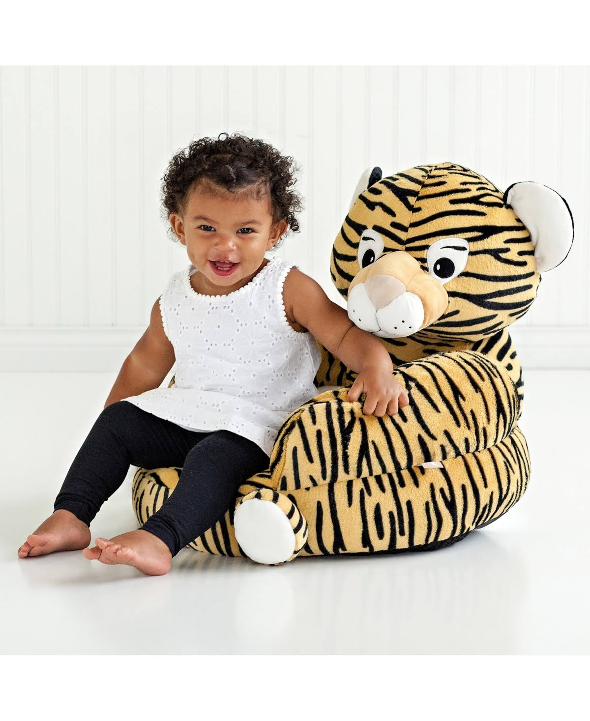 Orange Plush Tiger Character Chair R383094