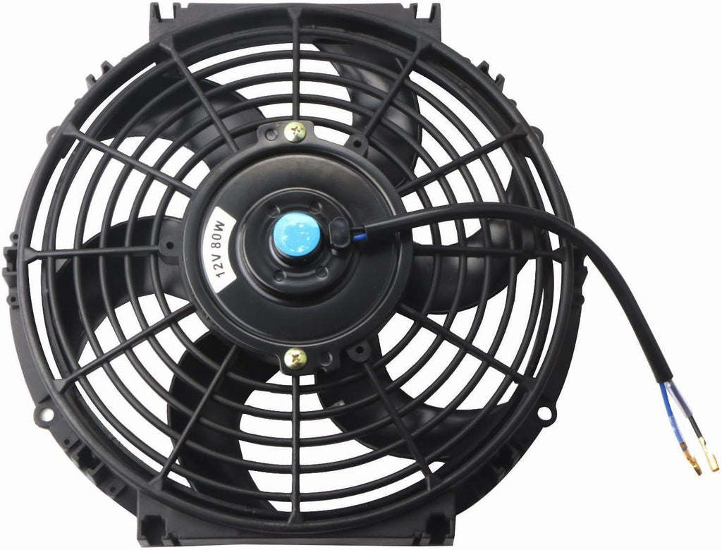 Black Universal Electric Radiator Slim Fan 12V 10 Inch Set of 2 H81174