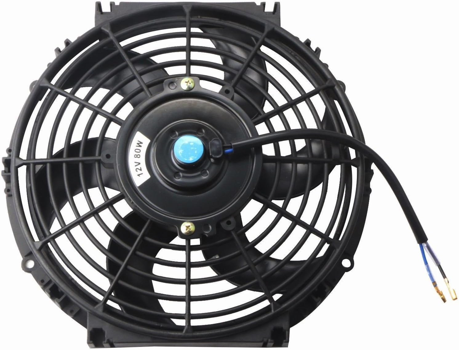 Black Universal Electric Radiator Slim Fan 12V 10 Inch Set of 2 H81174