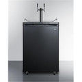 Black Built-in Electronic Beer Dispenser with Digital Thermostat Dual Tap System B98555