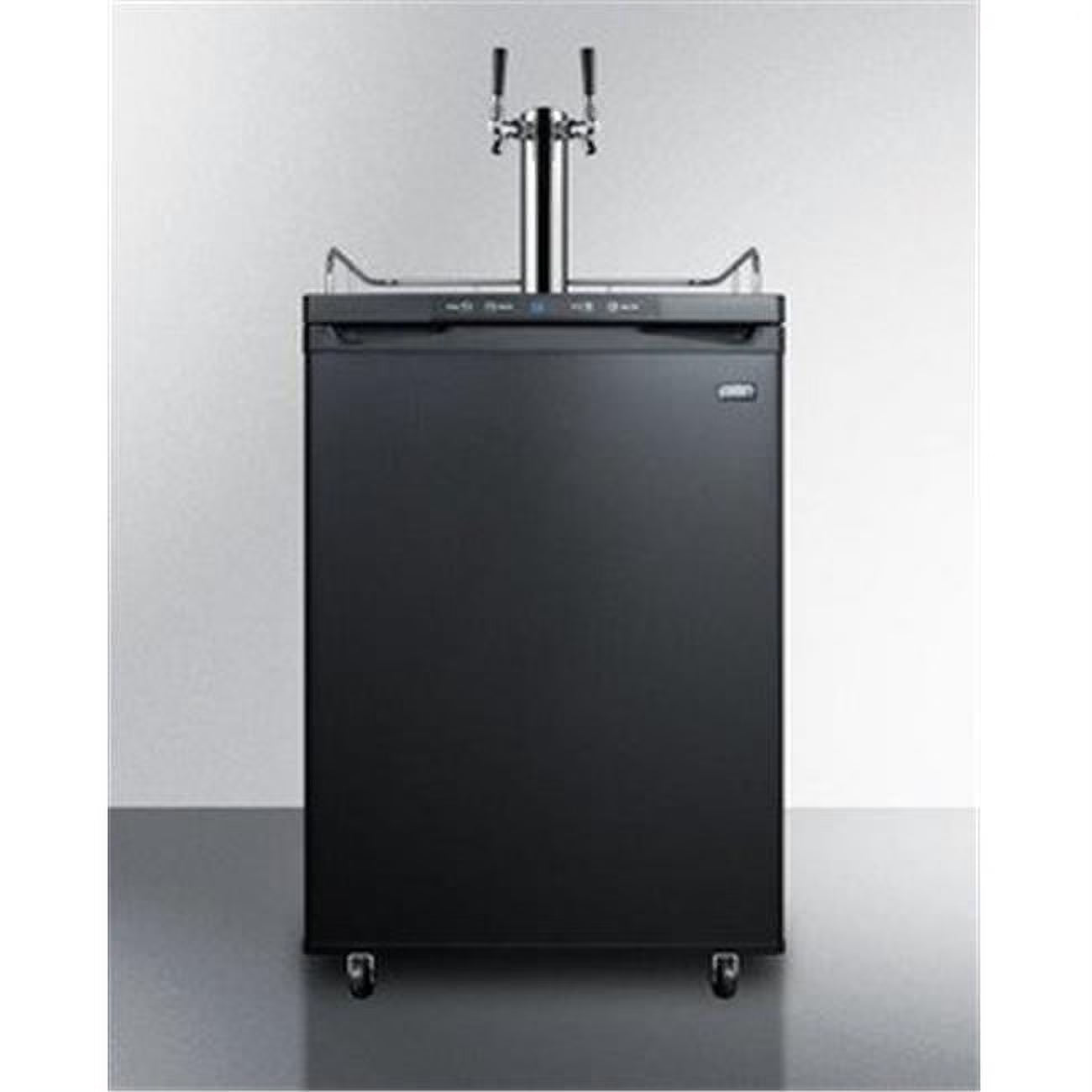 Black Built-in Electronic Beer Dispenser with Digital Thermostat Dual Tap System B98555