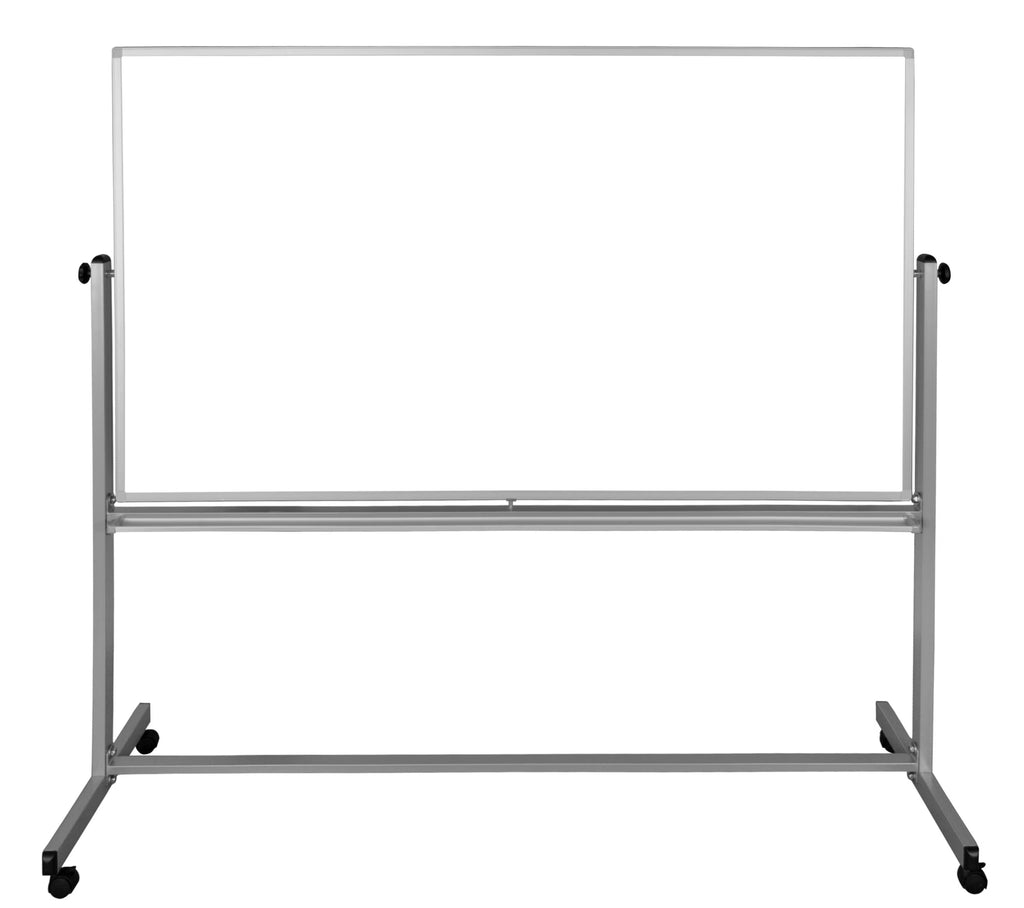 Magnetic Rolling Whiteboard, 72" x 48", Silver Aluminum Frame U874658