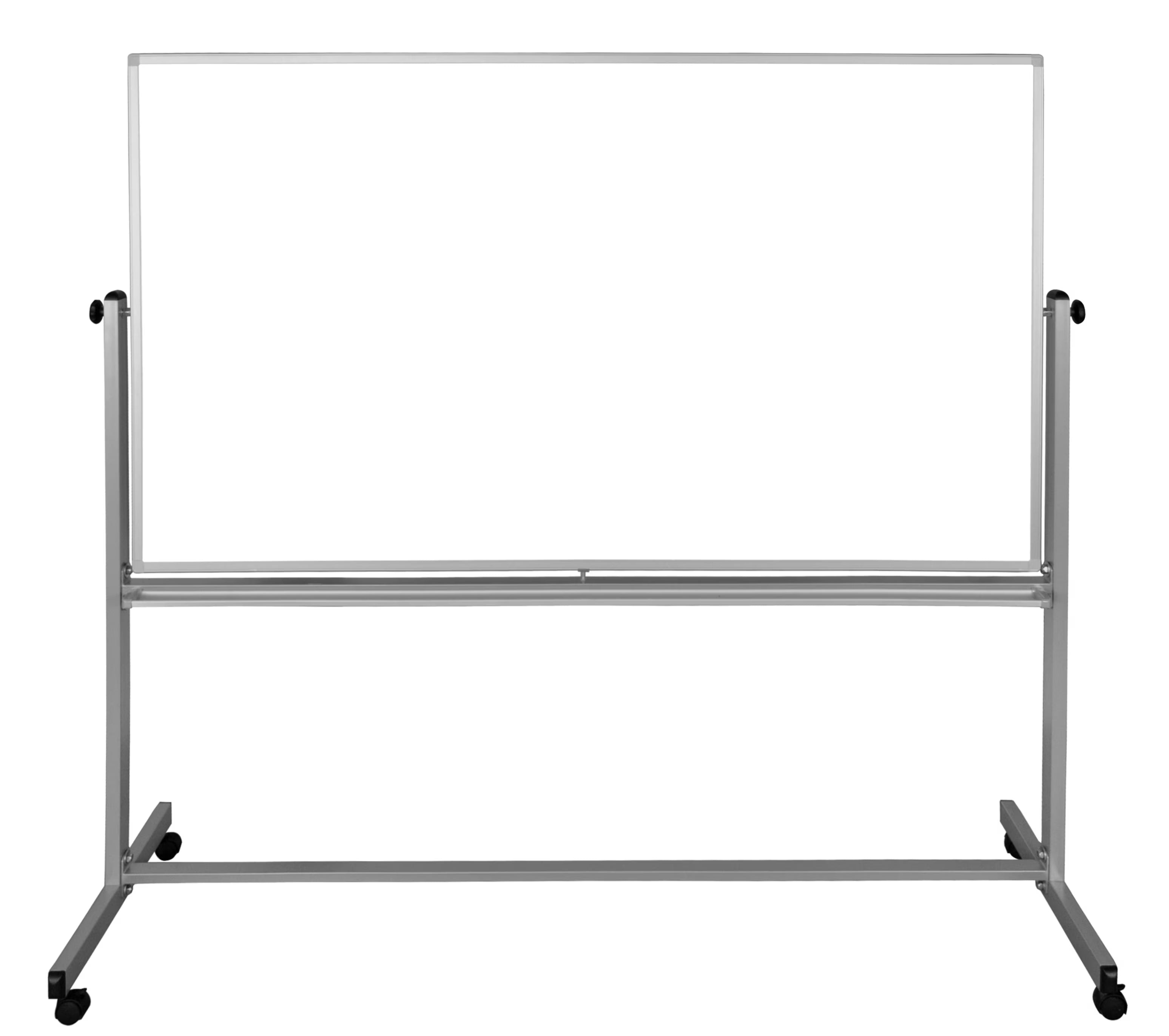 Magnetic Rolling Whiteboard, 72" x 48", Silver Aluminum Frame U874658
