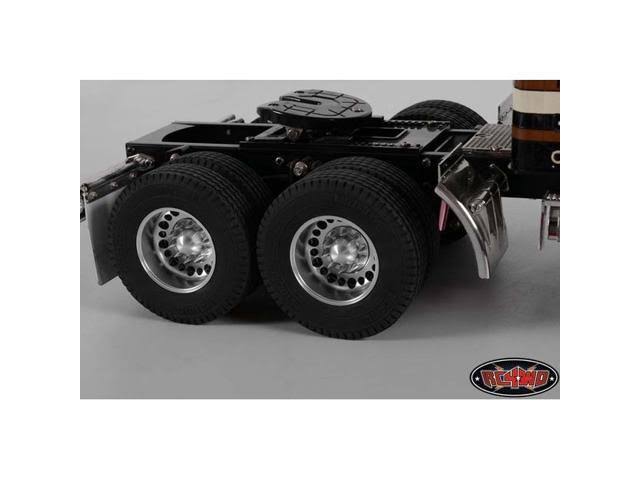Semi Truck Rear Wheel with Spiked Caps P8996