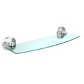 Polished Chrome 18 inch Glass Shelf N2354