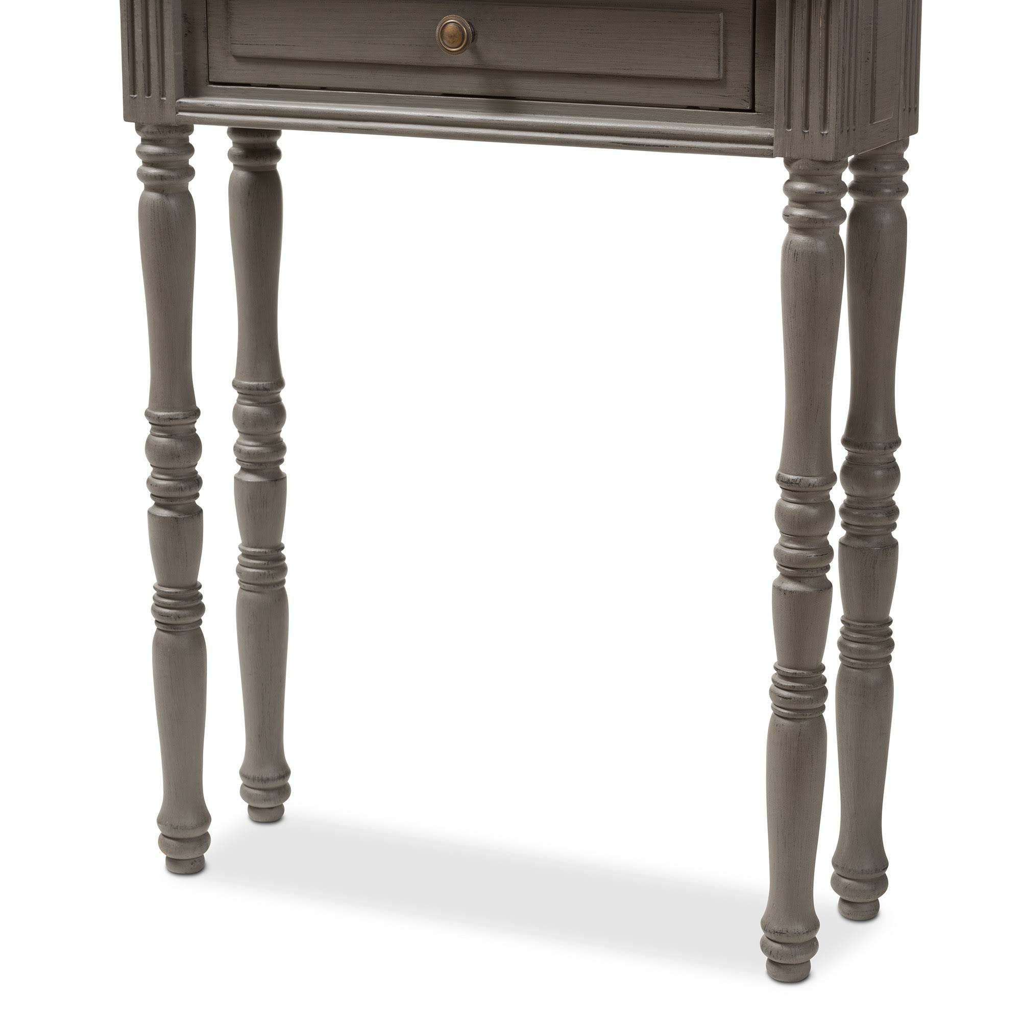 Brown Finished 1-Drawer Console Table L200