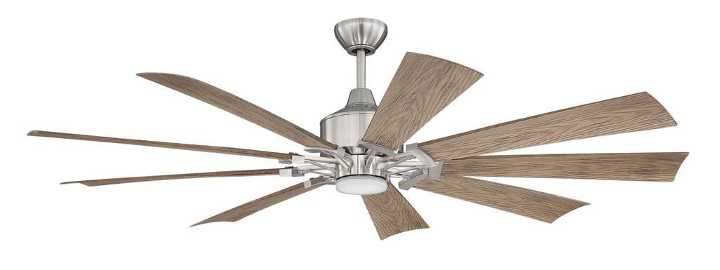Polished Nickel Ceiling Fan with Light Kit S442642