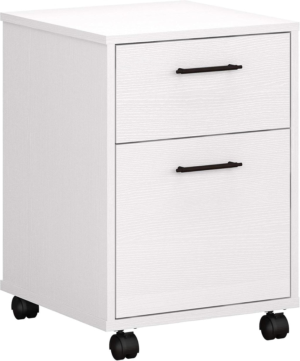 Pure White Oak 2 Drawer Mobile File Cabinet P154571