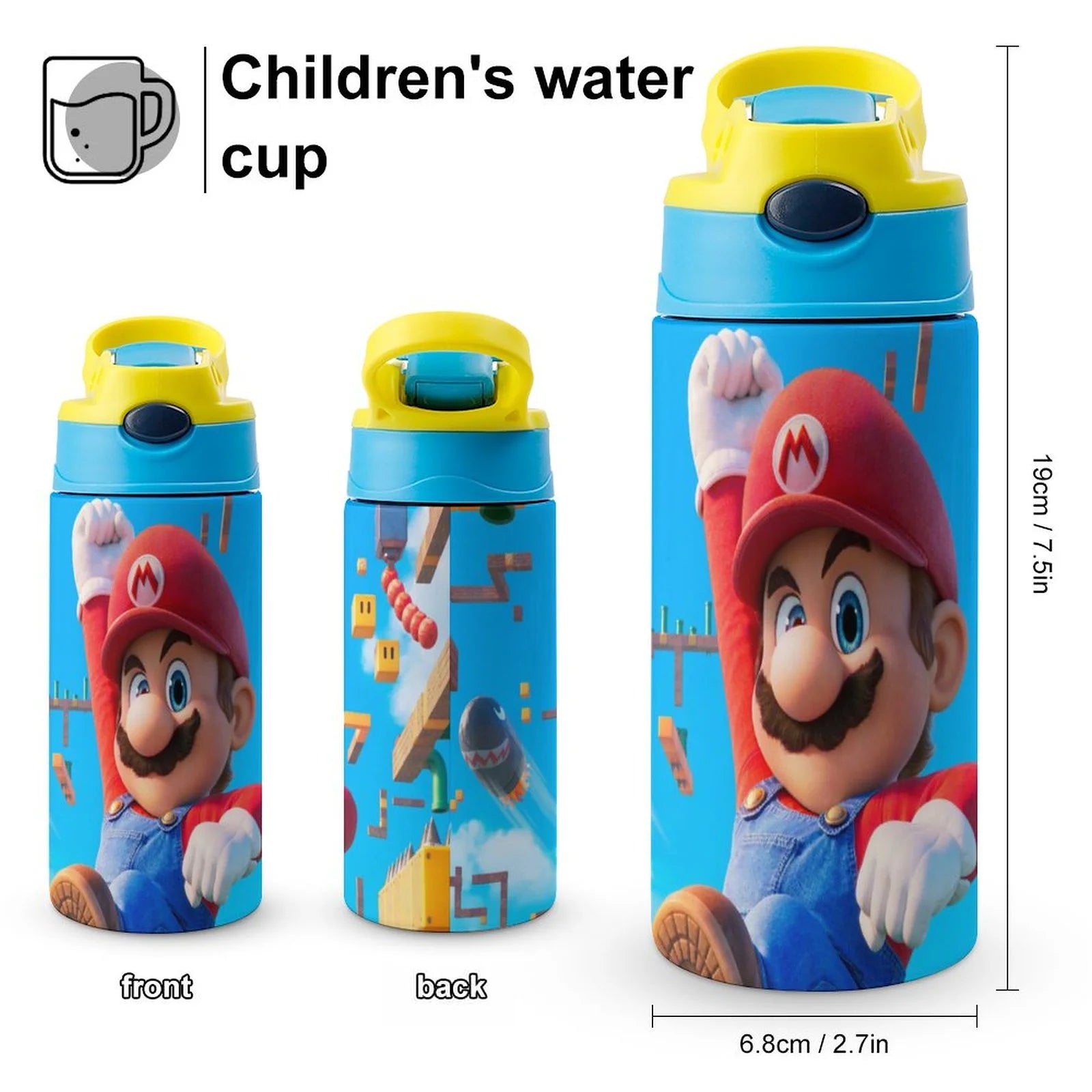 Insulated Stainless Steel Water Bottle with Straw U1952